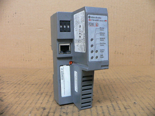 ALLEN BRADLEY 1734-AENT Ser. A POINT I/O PLC ETHERNET/IP ADAPTER MODULE 3D