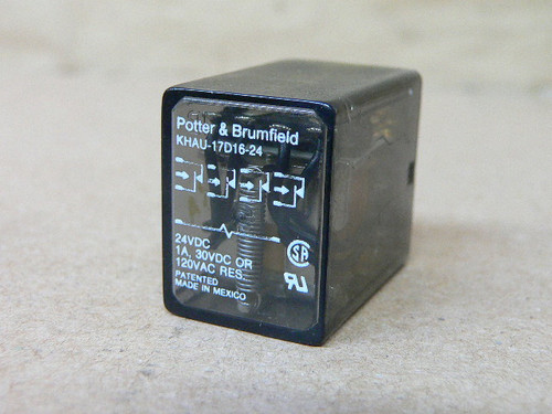 POTTER & BRUMFIELD KHAU-17D16-24 RELAY 24VDC POTTER & BRUMFIELD KHAU-17D16-24 RELAY 24VDC