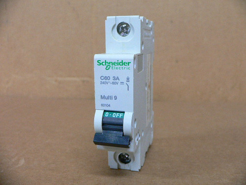 Schneider Electric C60 3A Circuit Breaker 1 Pole 240V Schneider Electric C60 3A Circuit Breaker 1 Pole 240V