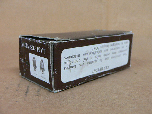 BA9S Neon 10x26 110V Miniature Bulbs V 75819 (Lot of 5) BA9S Neon 10x26 110V Miniature Bulbs V 75819 (Lot of 5)