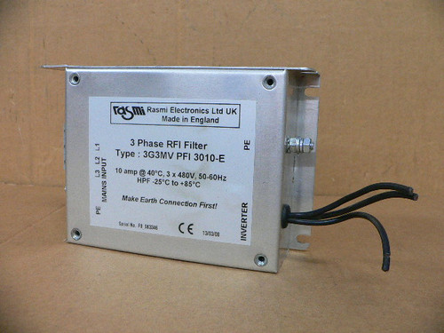 Ramsi Electronics 3 Phase RFI Filter 3G3MV PFI 3010-E 1592OMF