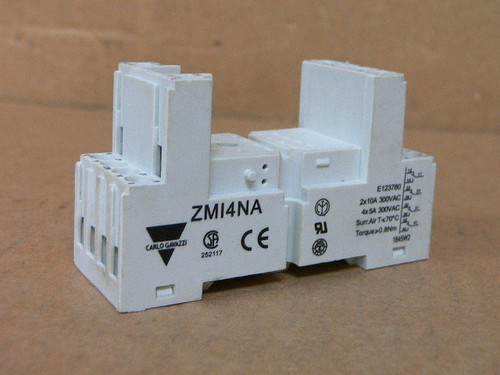 Carlo Gavazzi ZMI4NA Relay Socket 10 Amp 300 VAC