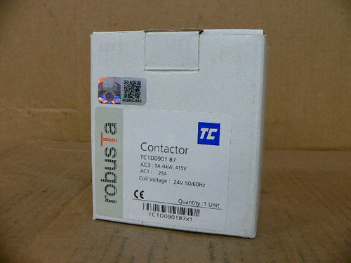 TC Electric Controls TC1D0901B7 Contactor 24V 50-60Hz