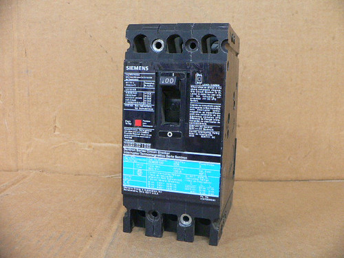 Siemens ED63B100 100A 600V 3P Circuit Breaker