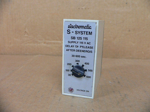 Electromatic SB 125 115 30-600S Time Delay Relay