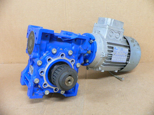 Motovario TS71B4 230/400 V AC Electric Motor w/ NMRV-P 063 Gear Reducer