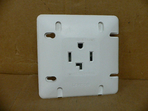 Leviton 1752-278-S30 1-Outlet 1-Unit Single Dryer Receptacle 30 A White