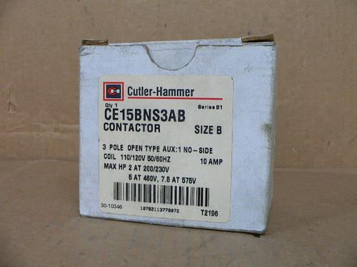 Cutler Hammer CE15BNS3AB 3-Pole Contactor (110/120V)