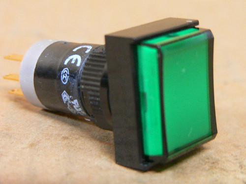 DECA P16LMT1-1AB Green16mm Socket Type Push Button Momentary Switch 6V 12V 24V LED