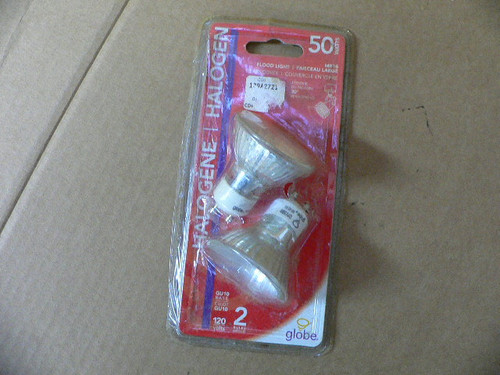 Globe MR16 Indoor Flood Light Bulb 50W GU10 Base 2 Pack