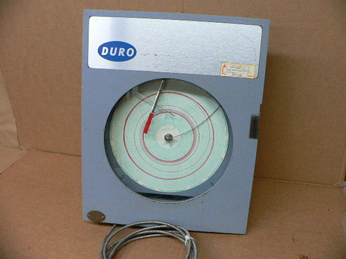 Duro Instrument Corp Model 410 Chart Recorder -10-130C 24HR Electric 10FT SS Union