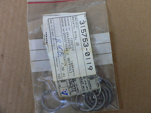 TETRA PAK 315753 0119 RETAINING RING