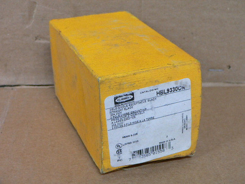 Hubbell HBL9330CN Receptacle 30A 250V 2P3W Black