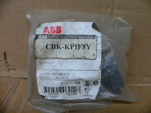 ABB CBK-KPIF8Y Momentary Pushbutton Switch - Yellow