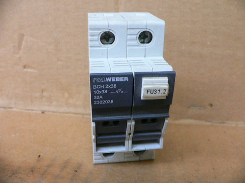 ItalWeber 2302038 Class CC Fuse Holder BCH 2x38 10x38 32A 2-Pole