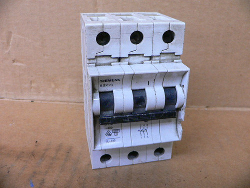 Siemens 5SX23 C6 Circuit Breaker 3 Pole 480VAC