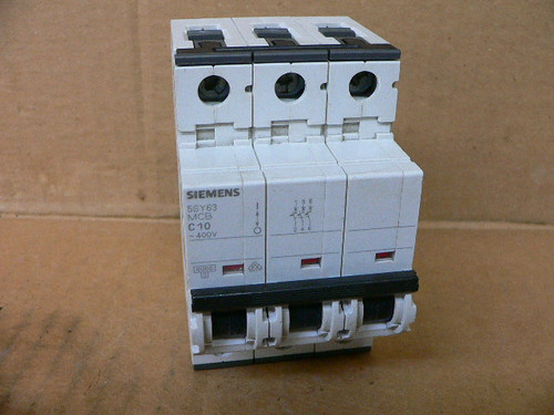 Siemens 5SY63 MCB C10 3 Pole 10 Amp Circuit Breaker