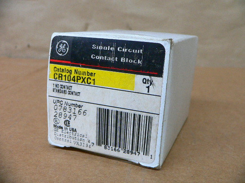 GE CR104PXC1 Single Circuit Contact Block