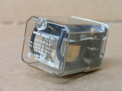 MIDTEX 157-22T1L5 RELAY 120VAC
