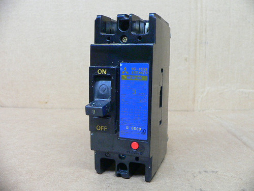 MITSUBISHI NF30-SS 3 AMP 2 POLE 600VAC NO-FUSE BREAKER