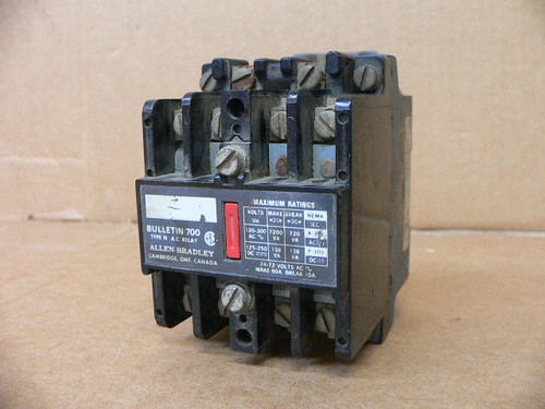 Allen-Bradley 700-N400A24 Control Relay 110/120V (USED)