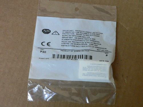 ALLEN BRADLEY P30 OVERLOAD HEATER ELEMENT
