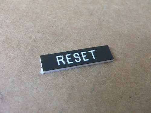 SPRECHER & SCHUH D7-17BE186 LEGEND PLATE "RESET"