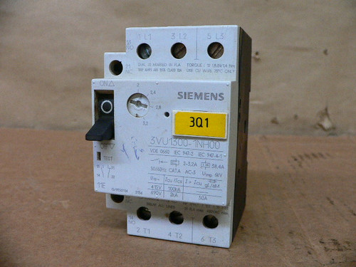 SIEMENS 3VU1300-1NH00 2-3.2A CIRCUIT BREAKER