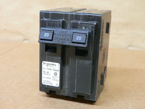 SCHNEIDER ELECTRIC CHOM220 20A 2 POLE CIRCUIT BREAKER
