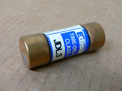 Edison JDL3 Time-Delay Class J Fuse, 3 Amp, 600VAC