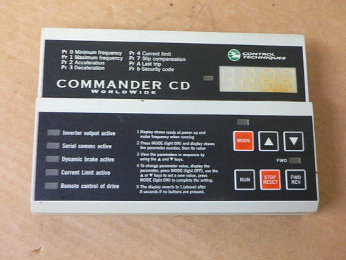 CT Control Techniques Keypad Programming Terminal DCN 93400 Commander Cd