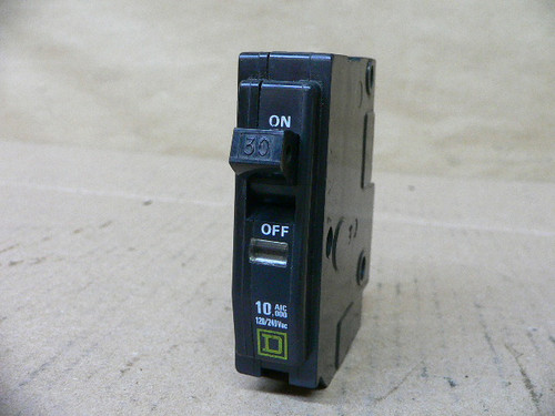 Square D QO130 1 Pole 30 Amp 120V Yellow Circuit Breaker