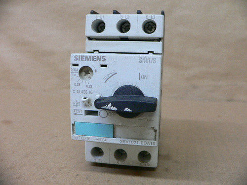 Siemens 3RV1021-0DA10 3 Phase Manual Starter 0.32 Amp