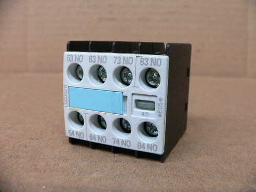 SIEMENS 3RH1911-1FA40 CONTACTOR AUX CONTACTS 4NO 10A @ 690V