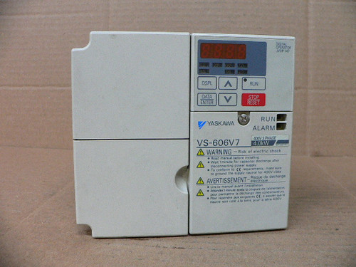 YASKAWA MODEL CIMR-V7CC44P0 5HP, 460V AC DRIVE
