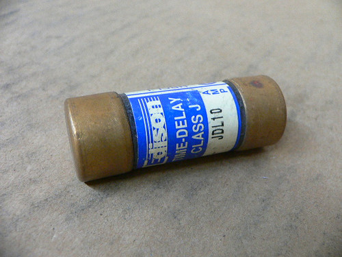 Edison JDL10 Time Delay Current Limiting Fuse, 10 Amp, 600VAC, Class J