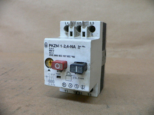 KLOCKNER MOELLER PKZM 1-2,4NA THERMAL MAGNETIC MOTOR STARTER