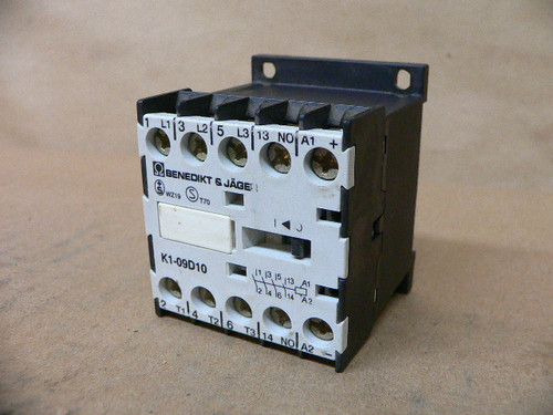 BENEDIKT & JAGER K1-09D10 MINIATURE CONTACTOR 9A 12VDC 3POLE 1NO