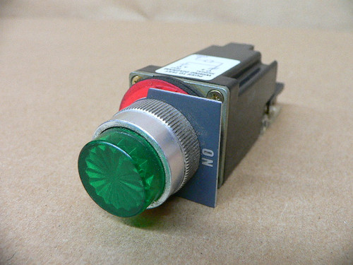 ALLEN BRADLEY 800MR-PT16KG PILOT LIGHT 22MM GREEN PUSH-TO-TEST TRANS 110/120V