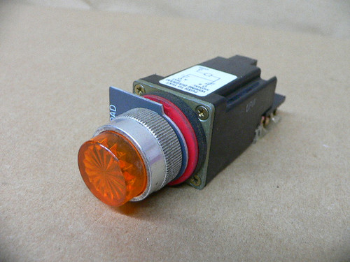 ALLEN BRADLEY 800MR-PT16KA PILOT LIGHT PUSH TO TEST 110/120V 50/60HZ AMBER