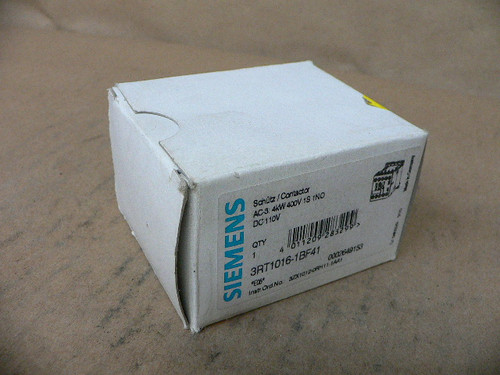 Siemens 3RT1016-1BF41 Contactor, AC-3 4 kW/400 V