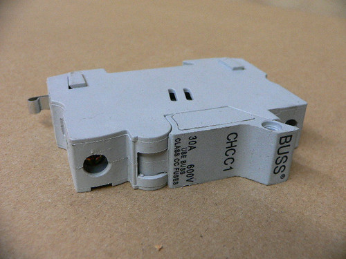 Buss CHCC1 600V 30 Amp, Fused DIN Rail Connector