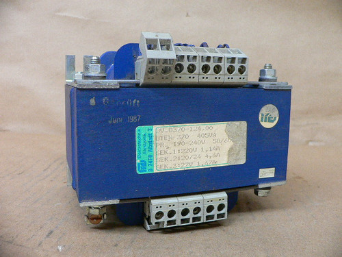 ELEKTROTECHNIK BV.G370-124.00 CONTROL TRANSFORMER