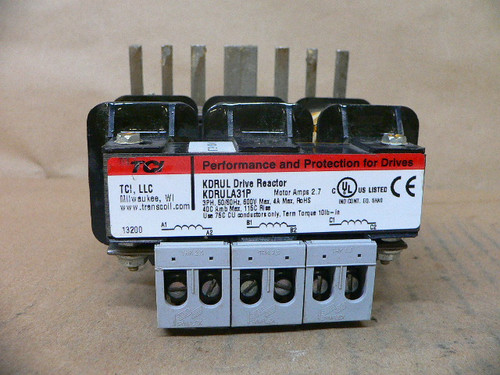 KDR-LINE REACTORS KDRULA31P Output Load Reactor,575V,2.7A