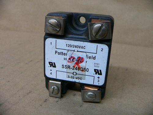 POTTER & BRUMFIELD SSR-240D50 SOLID STATE RELAY 120/240 VAC