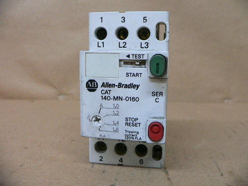 Allen Bradley 140-MN-0160 manual motor starter 1-1.6A overload circuit protector