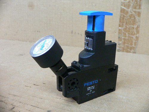 FESTO VABF-S4-2-R1C2-C-10 ZA PNEUMATIC VALVE ASSEMBLY GAUGE STOP