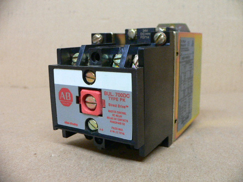 Allen Bradley DC Relay, # 700DC-PK400Z24, 24VDC Coil