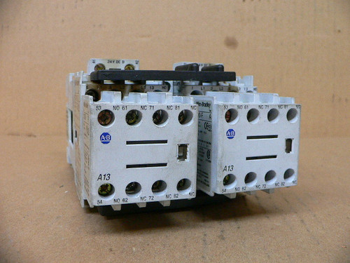 AB ALLEN BRADLEY 104-C23DJ22 32A/23A 2-15HP REVERSING CONTACTORS 24VDC