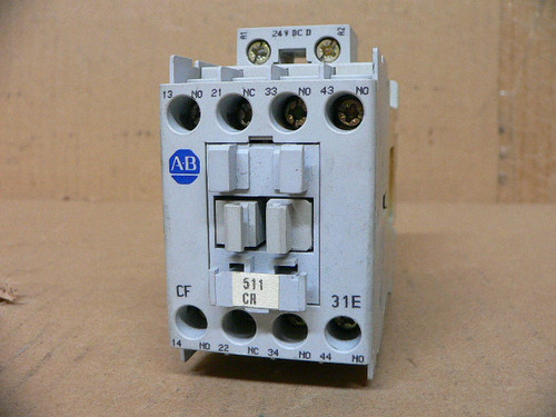 ALLEN BRADLEY 700-CF310DJ CONTACTOR 10AMP 4POLE 24VDC 3NO/NC  W/DIODE